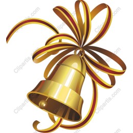 Golden Bell with Ribbon