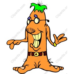 Whimsical Cartoon Carrot Character