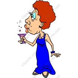 Chic Cocktail Sipping Woman