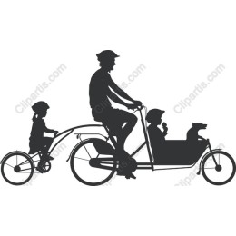 Charming Family Cycling
