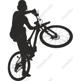 Mountain Biker Wheelie