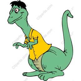 Charming Green Dinosaur