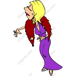Glamorous Fashionista in Purple Gown