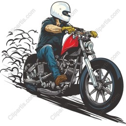 Vibrant Motorcycle Rider