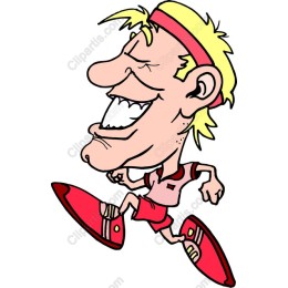 Energetic Cartoon Athlete