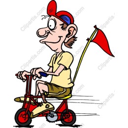 Whimsical Boy on Tricycle