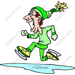 Vibrant Ice Skater