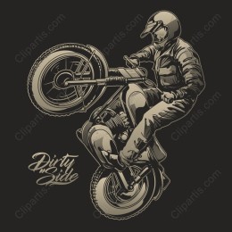 Daring Motorcycle Wheelie