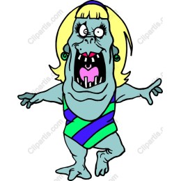 Whimsical Cartoon Beach Character