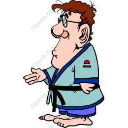 Cheerful Cartoon Martial Artist