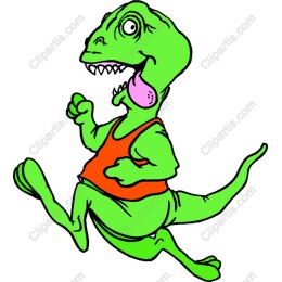 Playful Green Dinosaur
