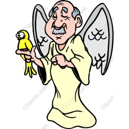 Joyful Elderly Man with Bird