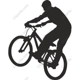 Mountain Biker Wheelie