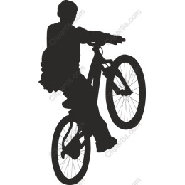 Dynamic Cyclist Wheelie