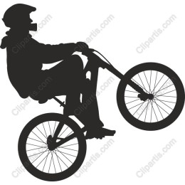 Mountain Biker Wheelie