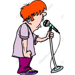 Cheerful Singing Performer