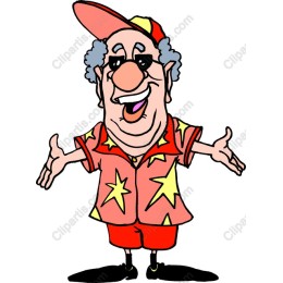 Cheerful Vacationing Grandpa