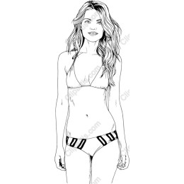 Elegant Bikini Model