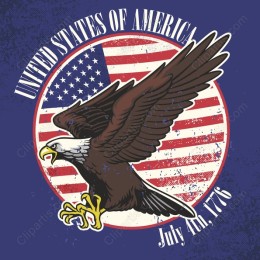 Patriotic Bald Eagle