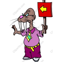 Whimsical Cartoon Walrus