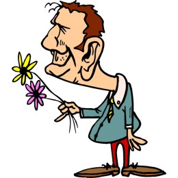 Charming Gentleman with Flowers