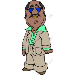 Stylish Character in Beige Suit
