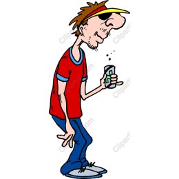 Quirky Young Man with Drink