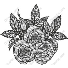 Lace Rose Bouquet