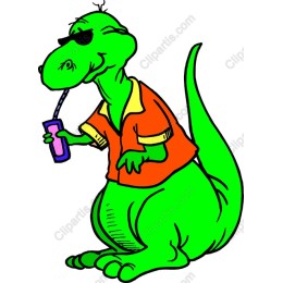 Chillin' Dino: Playful Dinosaur
