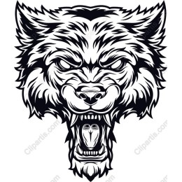 Fierce Wolf Head