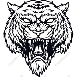 Fierce Roaring Tiger Head
