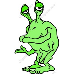 Green Double-Headed Alien