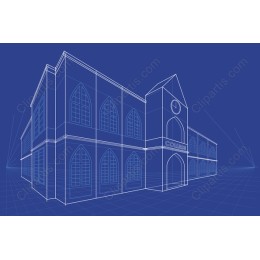 Classic College Building Blueprint