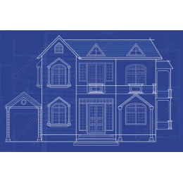 Architectural Blueprint - Classic Home