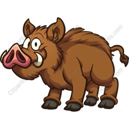 Cartoon Wild Boar