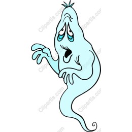 Whimsical Blue Ghost