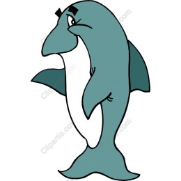 Playful Cartoon Dolphin