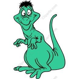 Charming Green Dinosaur