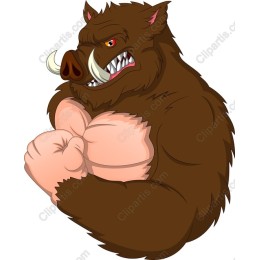 Fierce Cartoon Boar