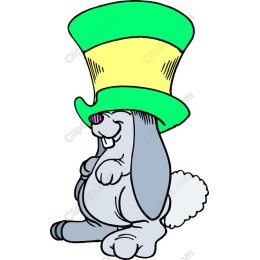 Whimsical Rabbit with Hat