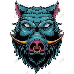 Fierce Wild Boar Head