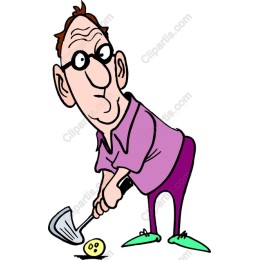 Quirky Cartoon Golfer