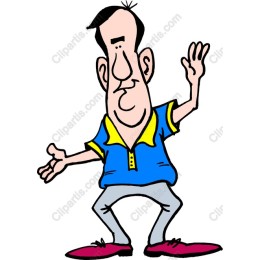 Cheerful Cartoon Man