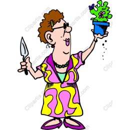 Cheerful Gardening Woman