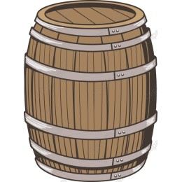Rustic Wooden Barrel