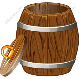 Rustic Wooden Barrel