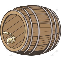 Vintage Wooden Barrel