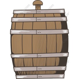 Rustic Wooden Barrel
