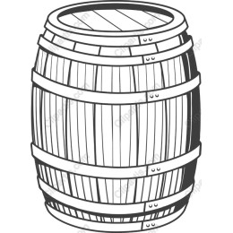Rustic Wooden Barrel