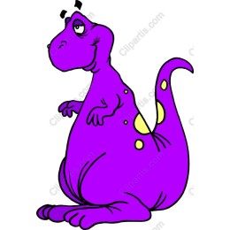 Charming Purple Dinosaur